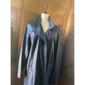 Vintage MacDouglas leather jacket in black, size L